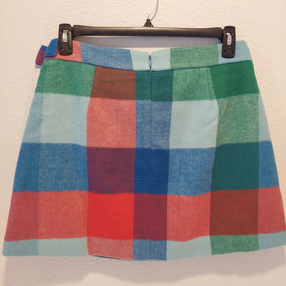 NWT Scoop Plaid Asymmetrical Skirt | Crossover Waist Mini | Size 8 - Picture 7 of 10